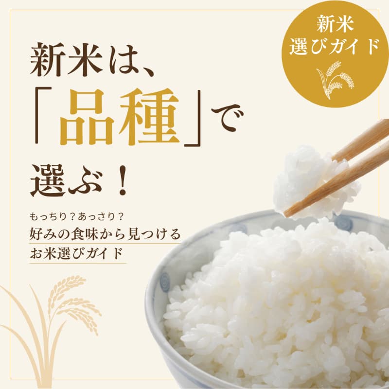 新米は「品種」で選ぶ!好みの食味から見つけるお米選びガイド