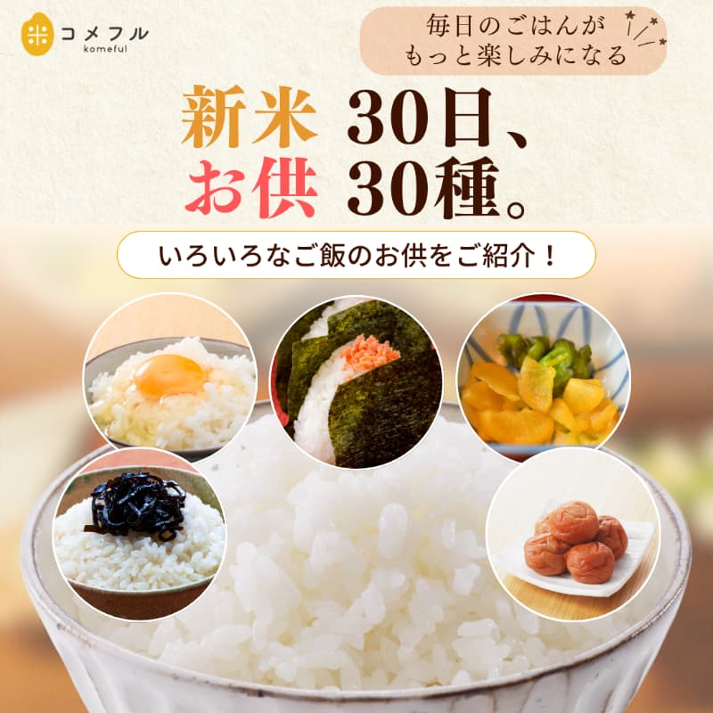 11月は和食月間!「新米30日、お供30種」ご飯のお供カレンダー