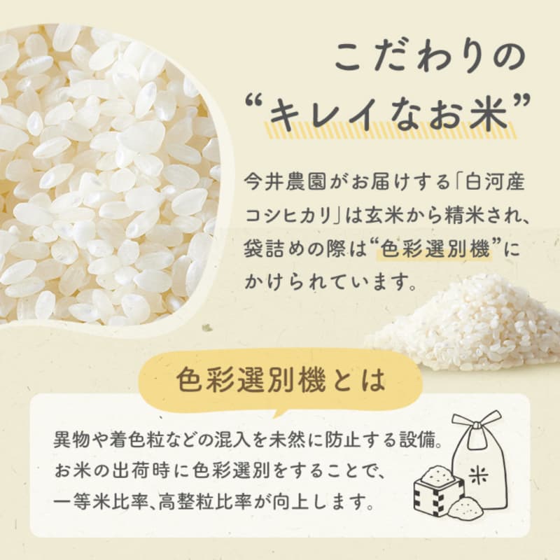 白河産コシヒカリ 無洗米 1合150グラム 使い切りサイズ 画像3